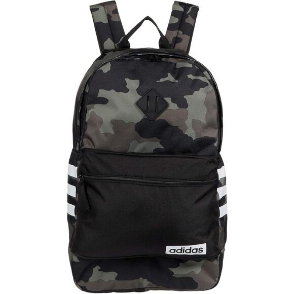 Adidas Unisex Classic 3S III Backpack New Legacy Green Camo Black One Size - Picture 2 of 9